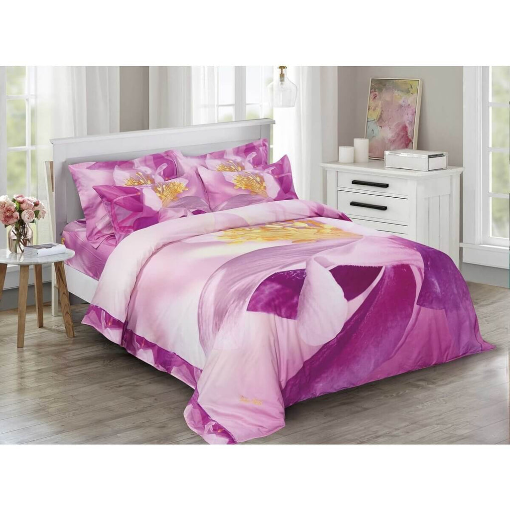 Duvet Cover Set, Floral Bedding, Dolce Mela - June DM703