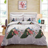 Duvet Cover Set, Pictorial Bedding, Dolce Mela - Peacock DM706