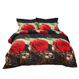 Duvet Cover Set, Floral Bedding, Dolce Mela - Night Roses DM707K