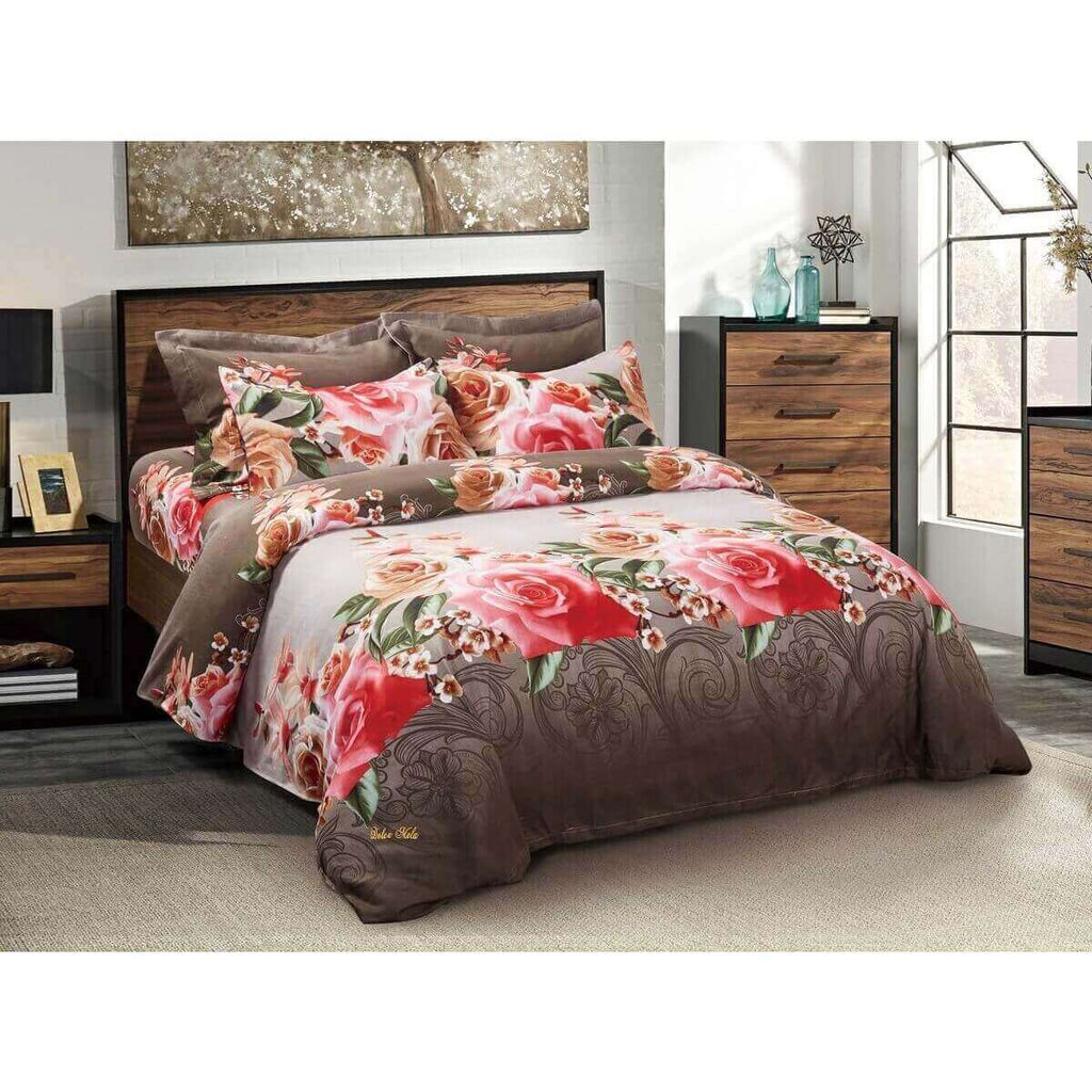 Duvet Cover Set, Floral Bedding, Dolce Mela - Rose Medley DM708