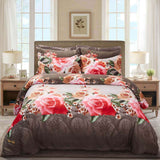 Duvet Cover Set, Floral Bedding, Dolce Mela - Rose Medley DM708