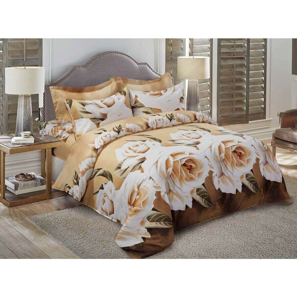 Duvet Cover Set, Floral Bedding, Dolce Mela - Zest DM710