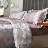 Duvet Cover Set, 6 Piece Luxury Jacquard Bedding, Dolce Mela Hollywood DM714