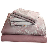 Duvet Cover Set, 6 Piece Luxury Jacquard Bedding, Dolce Mela Hollywood DM714