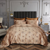 Duvet Cover Set, 6 Piece Luxury Jacquard Bedding, Dolce Mela Los Angeles  DM719