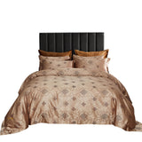 Duvet Cover Set, 6 Piece Luxury Jacquard Bedding, Dolce Mela Los Angeles  DM719