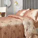 Duvet Cover Set, 6 Piece Luxury Jacquard Bedding, Dolce Mela Los Angeles  DM719