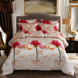 Duvet Cover Set, 6 Piece Luxury Floral Bedding, Dolce Mela Orchid  DM722