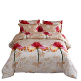 Duvet Cover Set, 6 Piece Luxury Floral Bedding, Dolce Mela Orchid  DM722