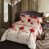 Duvet Cover Set, 6 Piece Luxury Floral Bedding, Dolce Mela Orchid  DM722