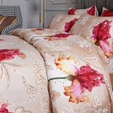 Duvet Cover Set, 6 Piece Luxury Floral Bedding, Dolce Mela Orchid  DM722