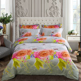 Duvet Cover Set, 6 Piece Luxury Floral Bedding, Dolce Mela  Innocence  DM723