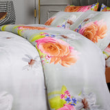 Duvet Cover Set, 6 Piece Luxury Floral Bedding, Dolce Mela  Innocence  DM723