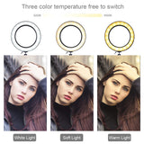 Photography 6.2/10.2 inch Dimmable LEDs Ring Selfie Light 3 Lighting Modes Brightness Adjustable Ring Light