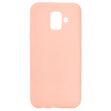 for Samsung A6 2018 Lovely Candy Color Matte TPU Anti-scratch Non-slip Protective Cover Back Case Light pink