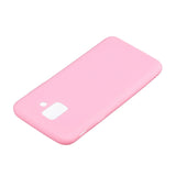 for Samsung A6 2018 Lovely Candy Color Matte TPU Anti-scratch Non-slip Protective Cover Back Case Light pink