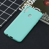 For Samsung A10S A20S Shockproof TPU Back Cover Soft Candy Color Frosted Surface Mobile Phone Case Light blue