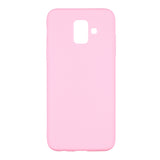 for Samsung A6 2018 Lovely Candy Color Matte TPU Anti-scratch Non-slip Protective Cover Back Case Light pink