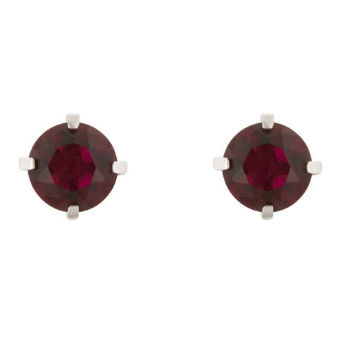 Ruby Cubic Zirconia Studded Earrings