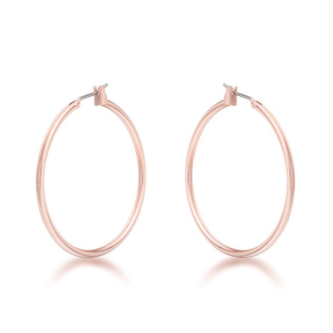 Elegant Rosegold Hoop Earrings