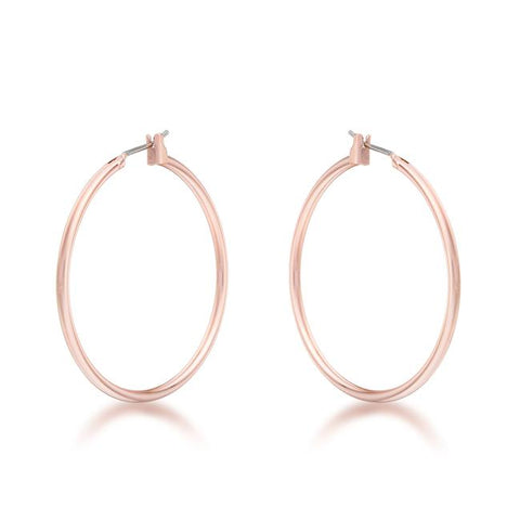 Elegant Rosegold Hoop Earrings