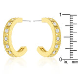 Roma Goldtone Finish Hoop Earrings