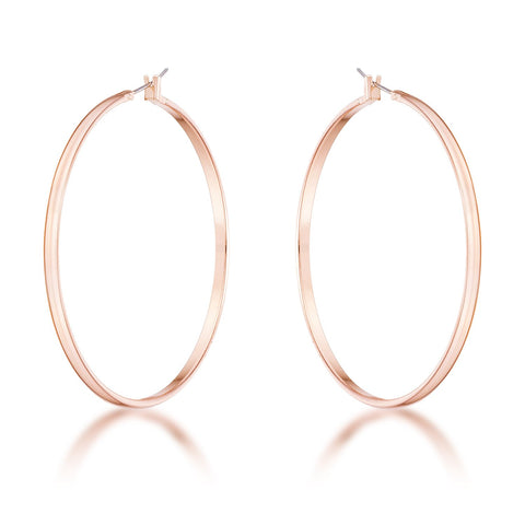 55mm Rose Gold Plated Classic Hoop Earrings