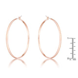 55mm Rose Gold Plated Classic Hoop Earrings