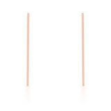 Carolee Rose Gold Stainless Steel Long Line Drop Earrings