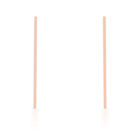 Carolee Rose Gold Stainless Steel Long Line Drop Earrings