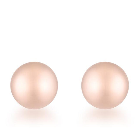 Tanya Rose Gold Sphere Stud Earrings