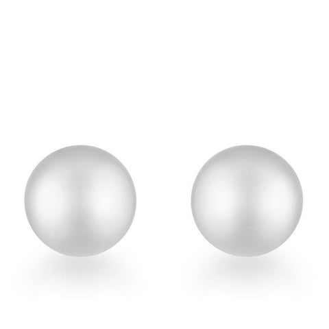 Tina Rhodium Sphere Stud Earrings