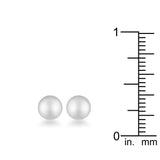 Tina Rhodium Sphere Stud Earrings