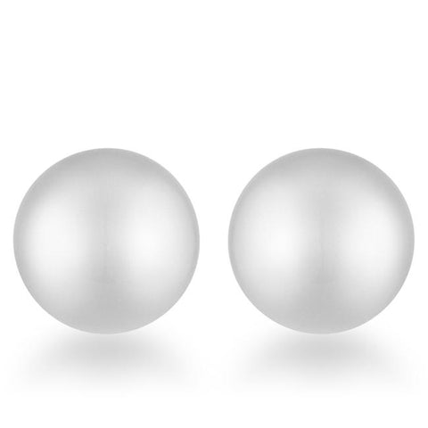 Julie Rhodium Sphere Stud Earrings