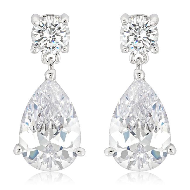 Elegant Cubic Zirconia Drop Earrings