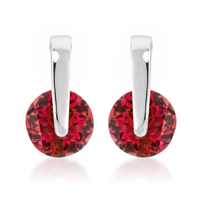 Red CZ Elegance Earrings