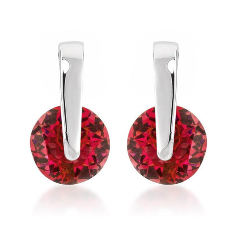 Red CZ Elegance Earrings