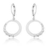 Graduated Cubic Zirconia Circle Earrings