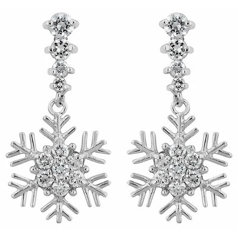 Snowflake Drop Earrings