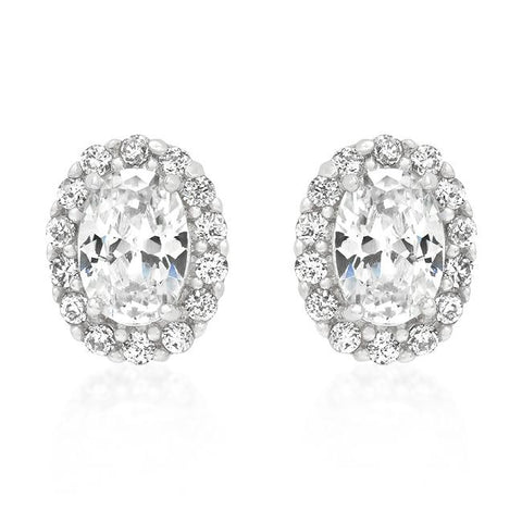 Clear Stone Estate Earrings