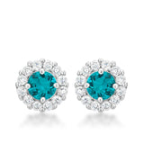 Bella Bridal Earrings in Aqua