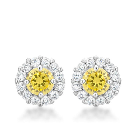 Bella Bridal Earrings in Yellow