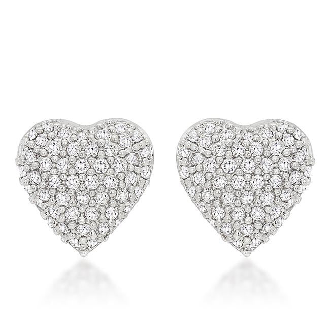 Special Pave Heart Earrings