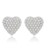 Special Pave Heart Earrings