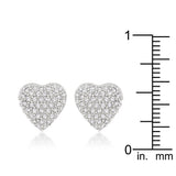 Special Pave Heart Earrings