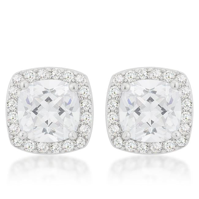 Pave Halo Earrings