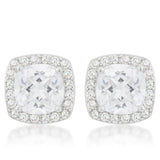 Pave Halo Earrings