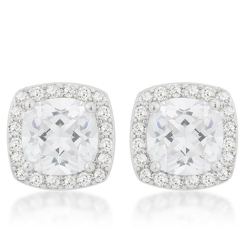 Pave Halo Earrings