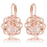 Maya 1.5ct CZ Rose Gold Rose Drop Earrings