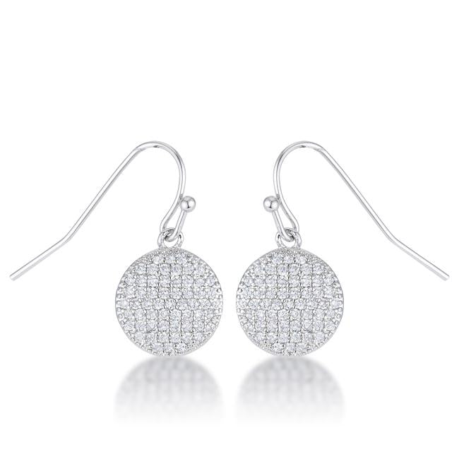 .6 Ct Elegant CZ Disk Earrings